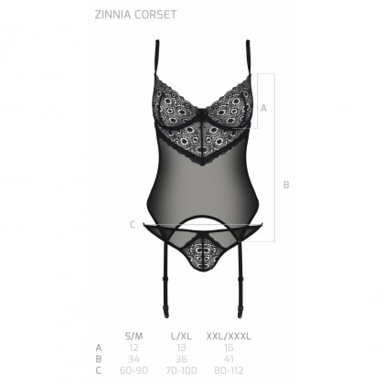 Corset Passion Eco Zinnia Negru S-M