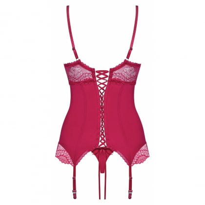 Corset Roșu Obsessive Rosalyne S-M