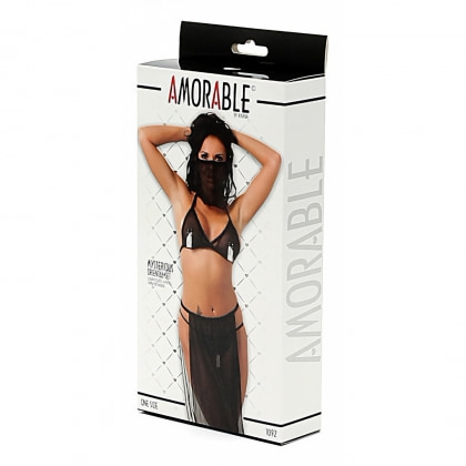 Costum Dansatoare Buric Amorable Negru S-L