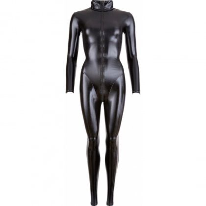 Costum Latex Cottelli Collection Jumpsuit Negru M