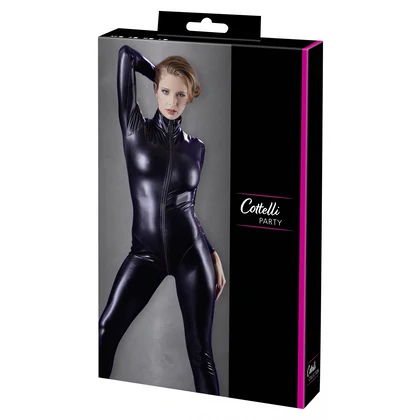 Costum Latex Cottelli Collection Jumpsuit Negru XS