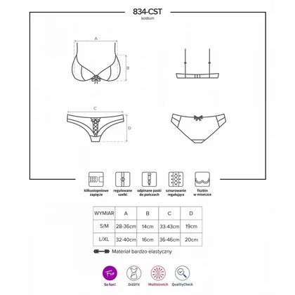 Costum Obsessive 834-CST Turcoaz S-M