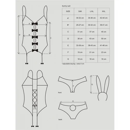Costum Obsessive Bunny Suit Roz S-M