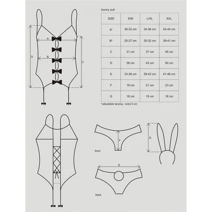 Costum Obsessive Bunny Suit Roz S-M