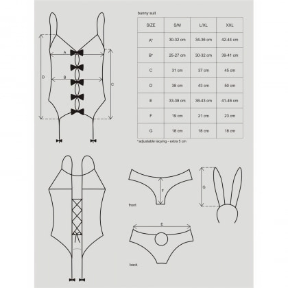 Costum Obsessive Bunny Suit Roz S-M