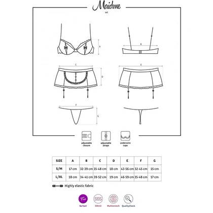 Costum Obsessive Maidme Negru S-M