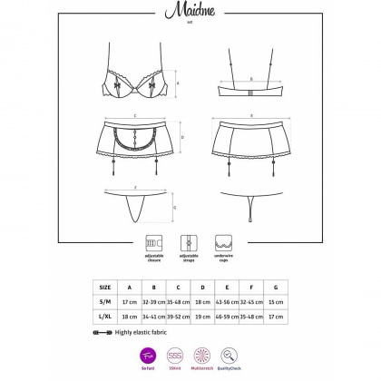 Costum Obsessive Maidme Negru S-M
