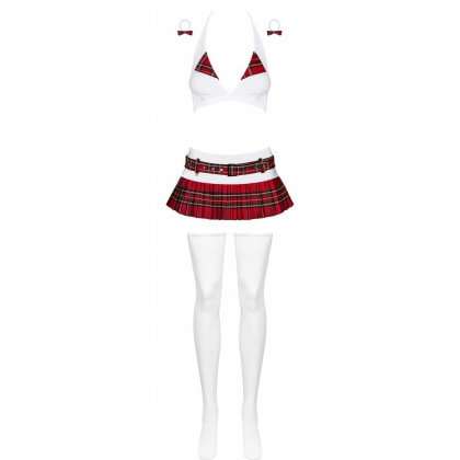 Costum Obsessive Schooly Alb L-XL