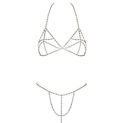 Cottelli Set Lanț Auriu cu Ștrasuri, 2 Piese