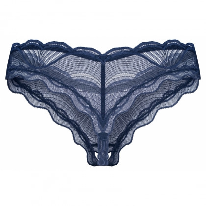 Crotchless Thong Obsessive Nightly Albastru XS-S