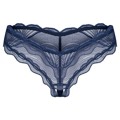 Crotchless Thong Obsessive Nightly Albastru XS-S