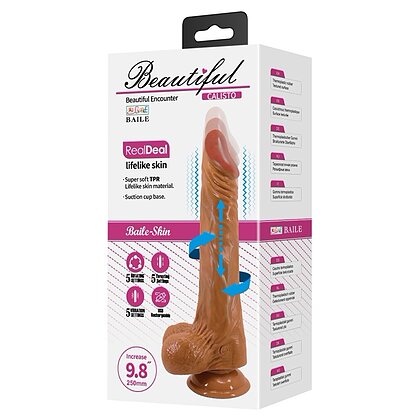 Debra Calisto 25cm – Vibrator Rotativ cu Ventuză Discret