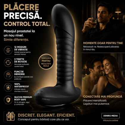 Debra Mr. Play Masator Prostată – 12 Vibrații, 3 Rotații Negru