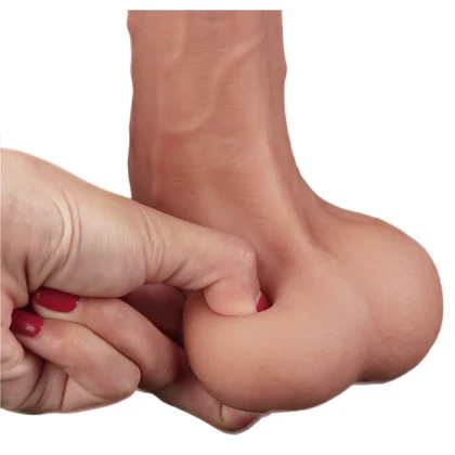 Dildo 22 cm Sliding Skin Dual-Layer – Textură Realistă