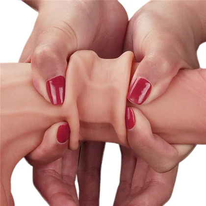 Dildo 22 cm Sliding Skin Dual-Layer – Textură Realistă