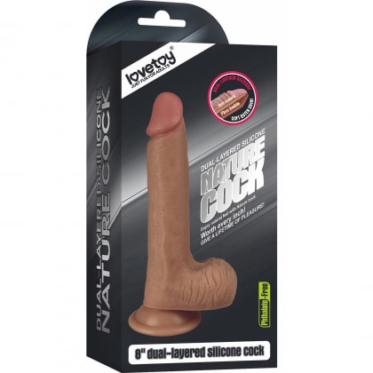 Dildo cu Ventuză Dual Layered