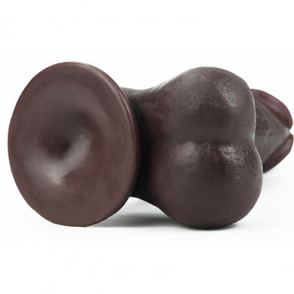Dildo cu Ventuză Sliding Skin Dual Layer Dong Maro
