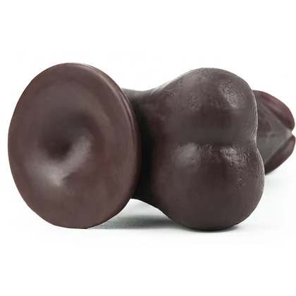 Dildo cu Ventuză Sliding Skin Dual Layer Dong Maro