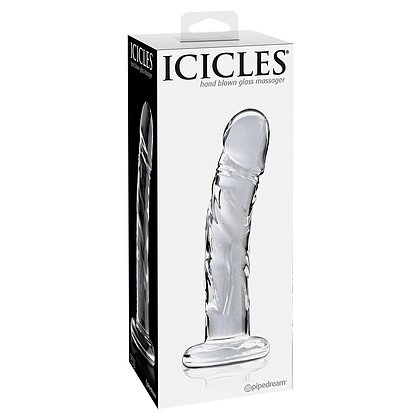 Dildo de Sticlă Icicles No 62 Transparent 18cm