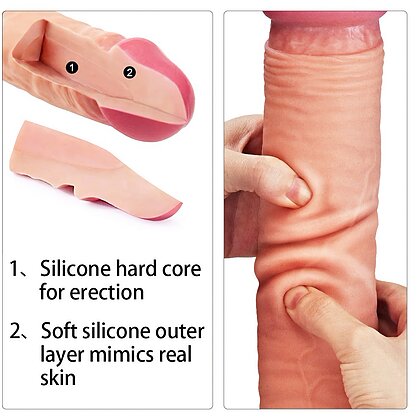 Dildo Dual Layered Platinum 30cm