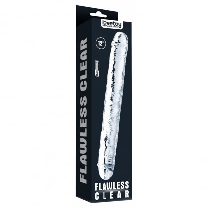 Dildo Dublu 30cm Flawless Transparent
