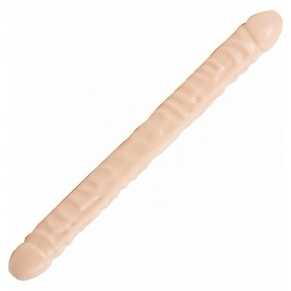 Dildo Dublu Header Veined Natural