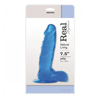 Dildo Jelly cu Ventuză 19 cm Albastru Realist Toyz4Lovers