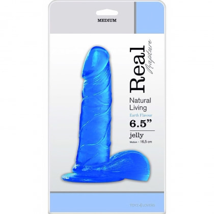 Dildo Jelly Real Rapture 16.5cm Albastru