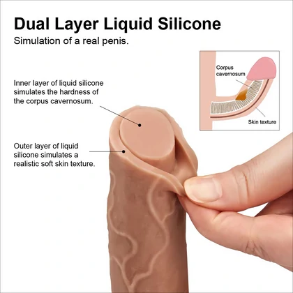 Dildo Realistic 17.8cm Dual Layered