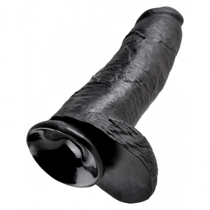 Dildo Realistic 30.5 cm Cu Testicule Negru