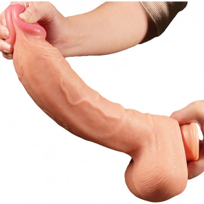 Dildo Realistic 30cm Dual Layered Platinum