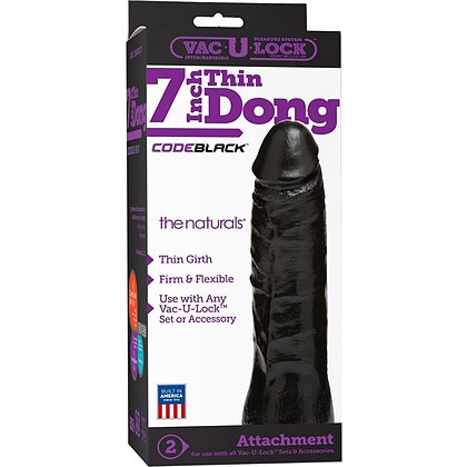 Dildo Realistic 7 Inch Thin Dong Negru