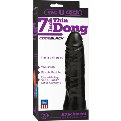 Dildo Realistic 7 Inch Thin Dong Negru