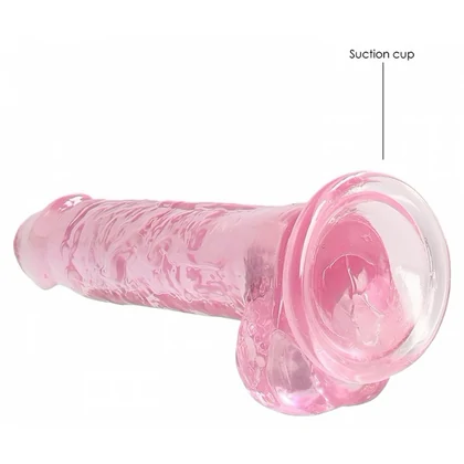 Dildo Realistic Cu Testicule 19cm Roz