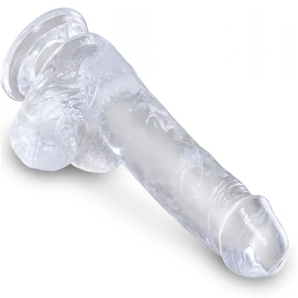 Dildo Realistic Cu Testicule Transparent