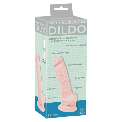 Dildo Realistic Medical Silicone 18cm