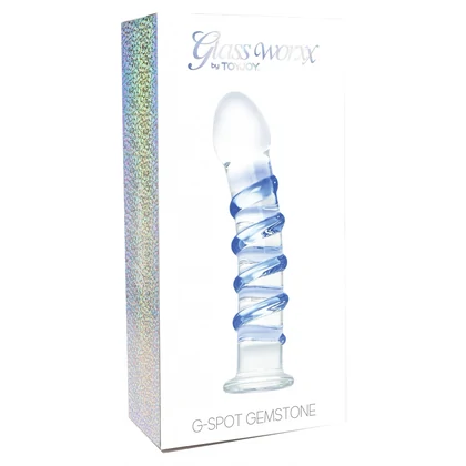 Dildo Sticlă 18cm Worxx Punct G Gemstone Transparent