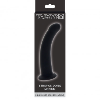 Dildo Strap-On Dong Medium 14cm Negru