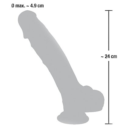Dildo Ventuză Medical Silicone 24cm