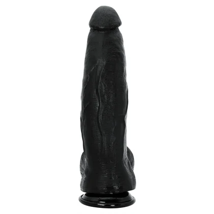Dong XXL 32 cm Negru – Dildo Realist PVC cu Bază Largă