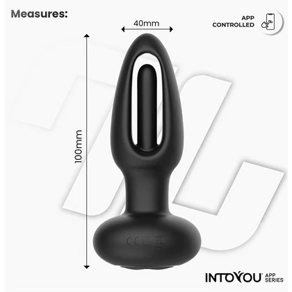 Dop Anal Cu Limbă Oscilantă Aplicație Smartphone Negru