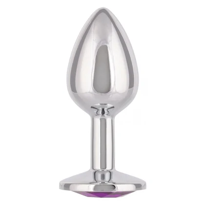 Dop Anal Jewel Mic cu Cristal Ametist, Elegant Argintiu