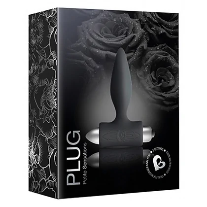 Dop Anal Vibrator Rocks-Off Petite – 7 Funcții, Discret Negru