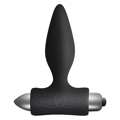 Dop Anal Vibrator Rocks-Off Petite – 7 Funcții, Discret Negru