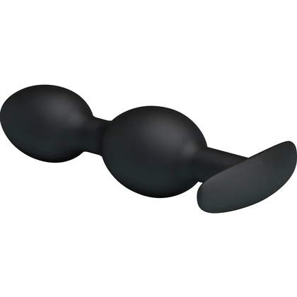 Vibrator Anal Cu Bile Metalice În Interior Negru