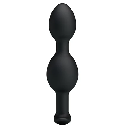 Vibrator Anal Cu Bile Metalice În Interior Negru