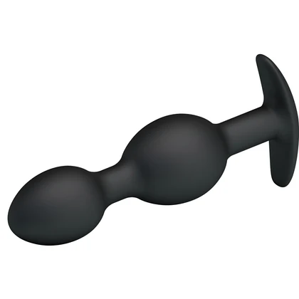 Vibrator Anal Cu Bile Metalice În Interior Negru