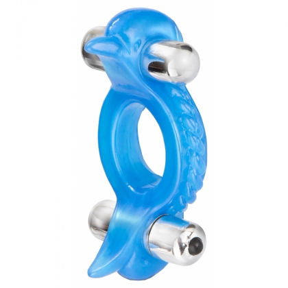 Inel Penis Double Dolphin Albastru