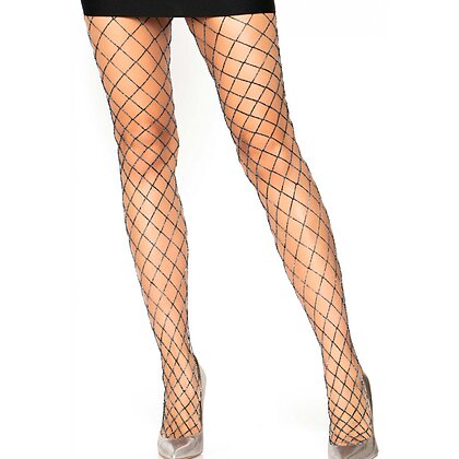 Dresuri Leg Avenue Lurex Fishnet Pantyhose Negru XS-L