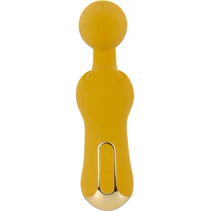 Dublu Vibrator curbat – 2 Motoare, 10 Moduri, Reîncărcabil Galben